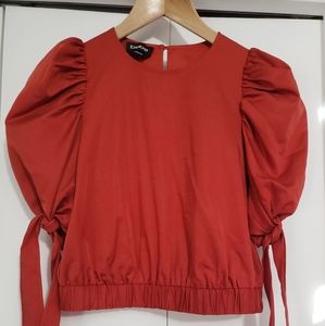 BeBe red maroon crop top size small